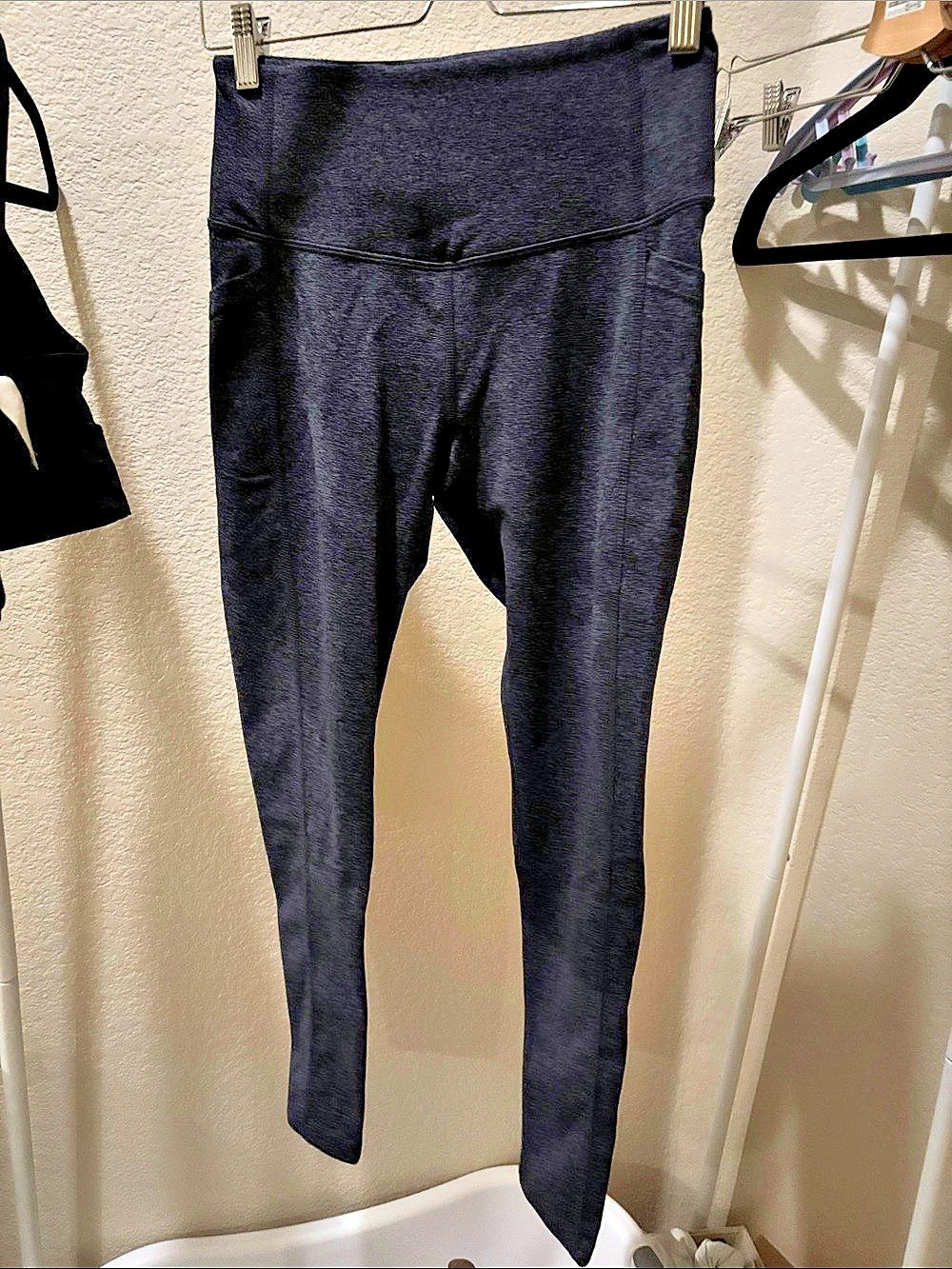 Zella Live In High Waist Pocket Leggings Blue Small